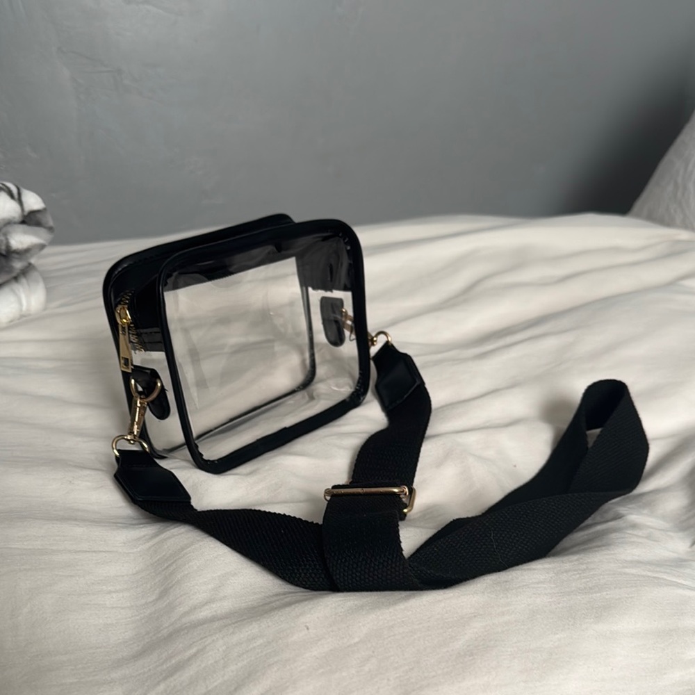 Transparent Black Crossbody Bag